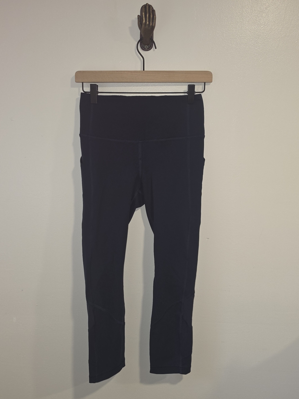 Lululemon Athletica Navy Blue High Rise Cropped Leggings Women's Size 4